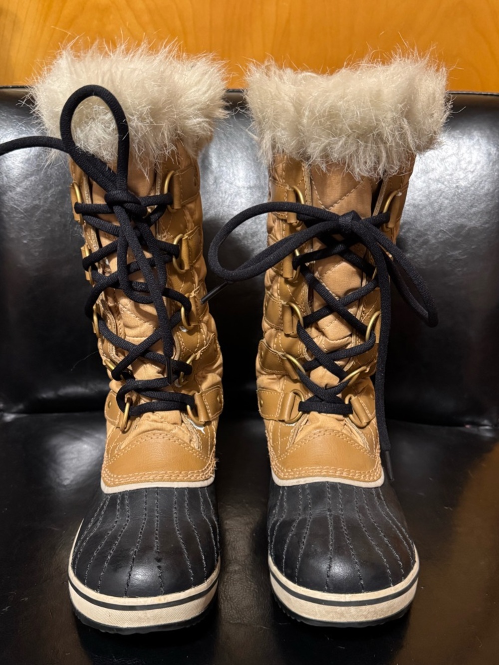 Sorel Women’s Tofino Cate Snow Cold Weather  Boot NL 1937-374 Sz 7.5 Curry Black